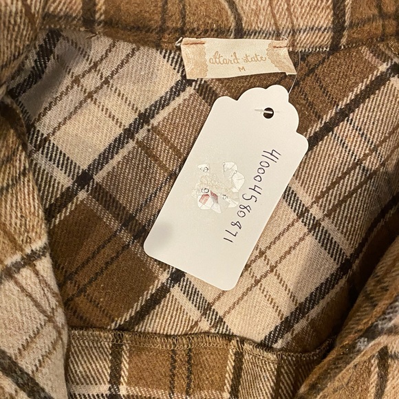 Altar’d State Brown Plaid Fall Jacket - Picture 3 of 3